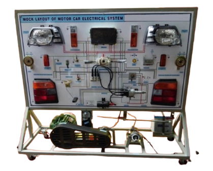 CUT SECTION MODEL OF MOCK LAYOUT OF A CAR WIRING - Electrical Trainer Kit by Lovosis Technology