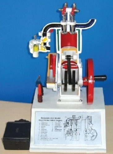 4 STROKE DIESEL ENGINE SECTIONAL WORKING MODEL - Electrical Trainer Kit by Lovosis Technology