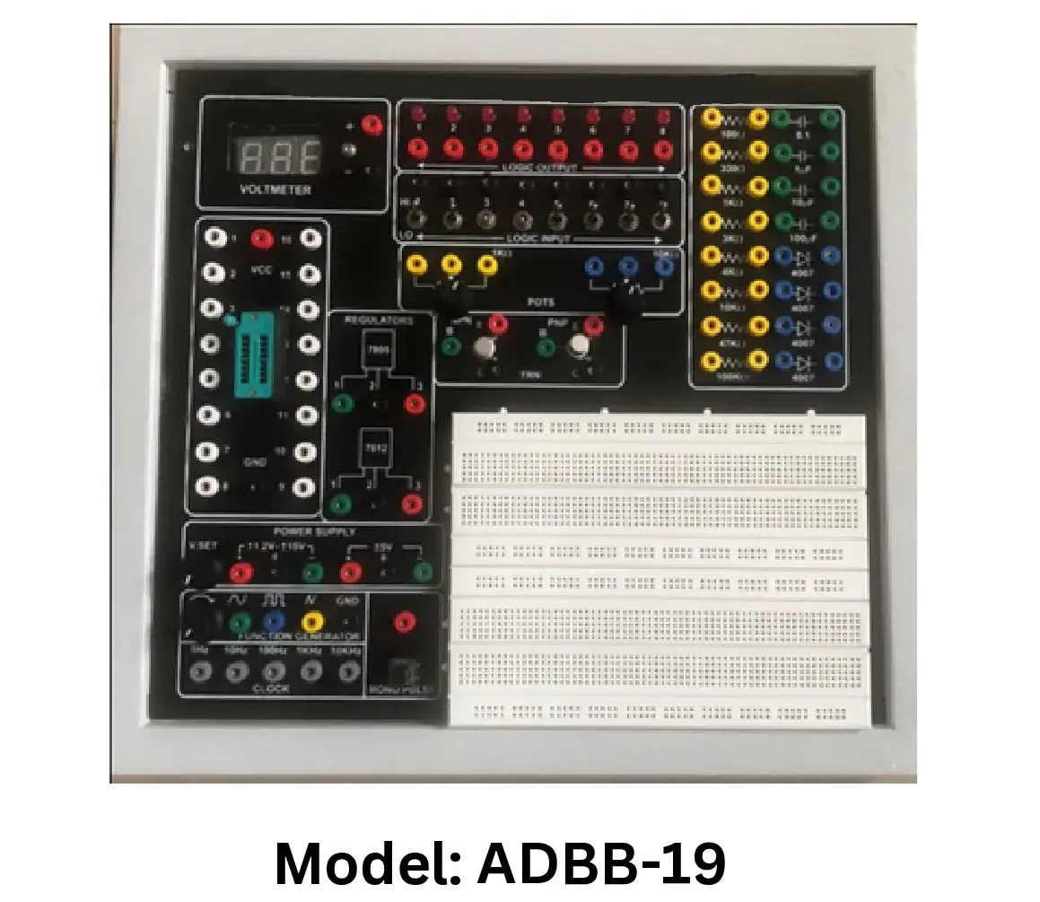 ANALOG & DIGITAL BREAD BOARD TRAINER - Electrical Trainer Kit by Lovosis Technology