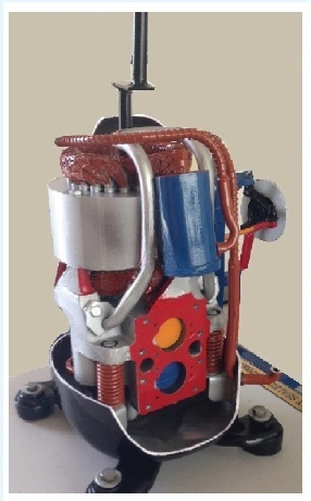 Reciprocating Compressor Actual Cut Section - Electrical Trainer Kit by Lovosis Technology