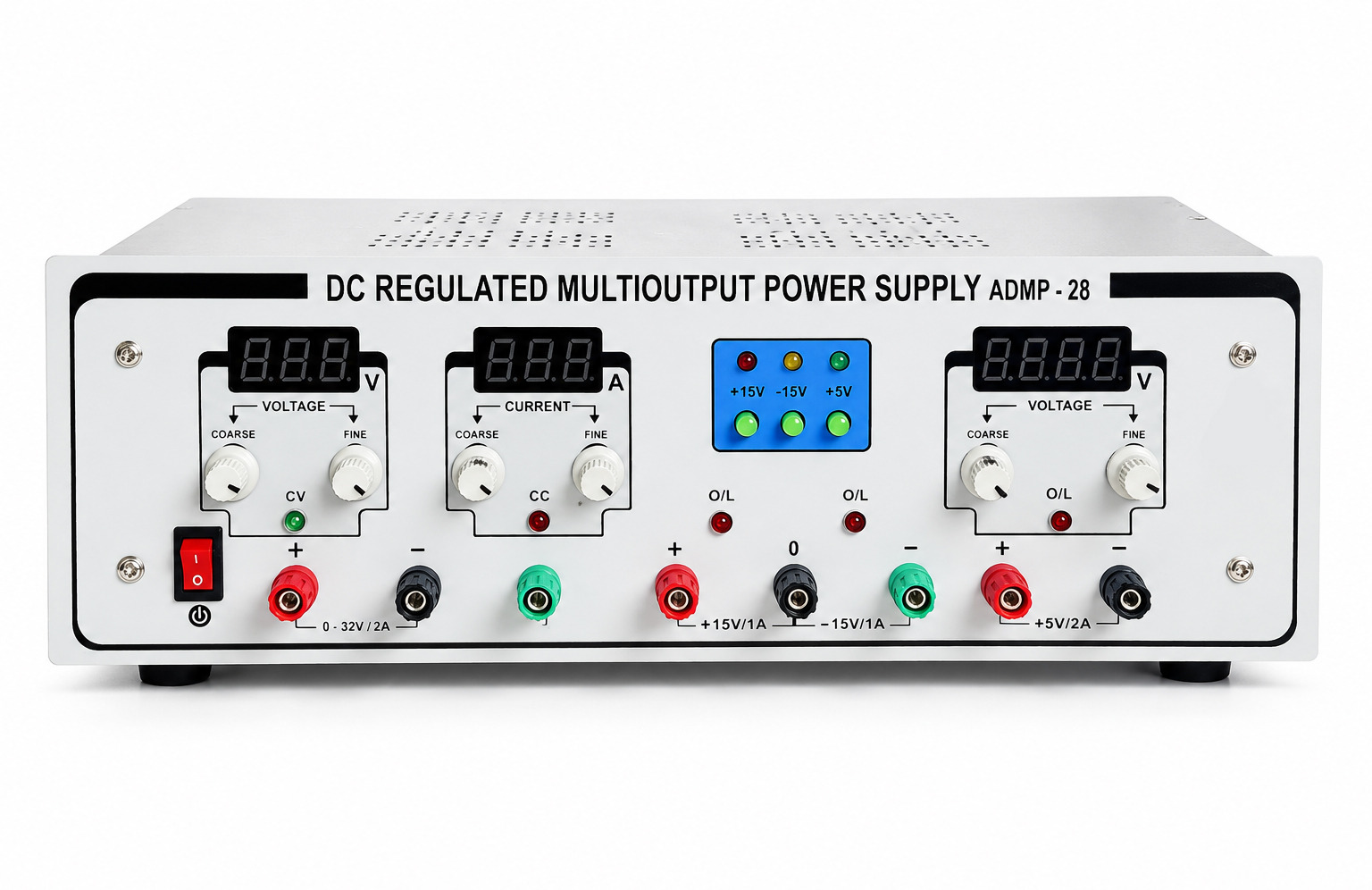 DC REGULATED MULTI OUTPUT POWER SPPLY-ADMP-28 - Electrical Trainer Kit by Lovosis Technology